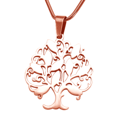 Personalised Tree of My Life Necklace 9 - 18ct Rose Gold Plated - The Name Jewellery™