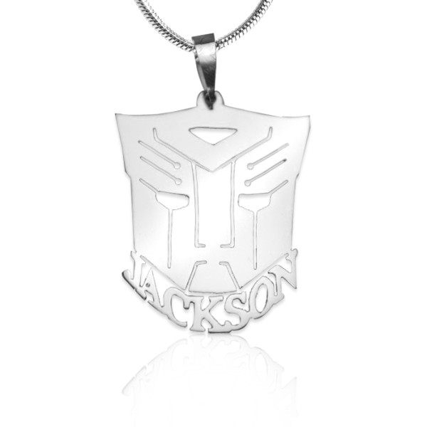 Personalised Transformer Name Necklace - Sterling Silver - The Name Jewellery™