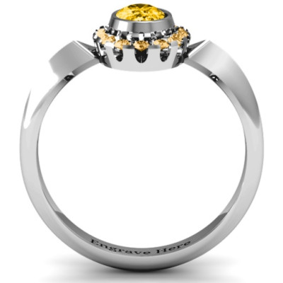 Royal  Bezel Set Oval Cluster Ring - The Name Jewellery™