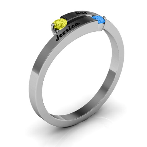 Soleil  Tipped Bypass Ring - The Name Jewellery™