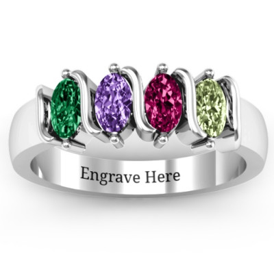 2-5 Oval Stones Ring - The Name Jewellery™