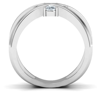 4 Stone Crossover Ring - The Name Jewellery™