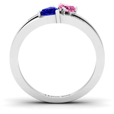 Twin Hearts Ring - The Name Jewellery™
