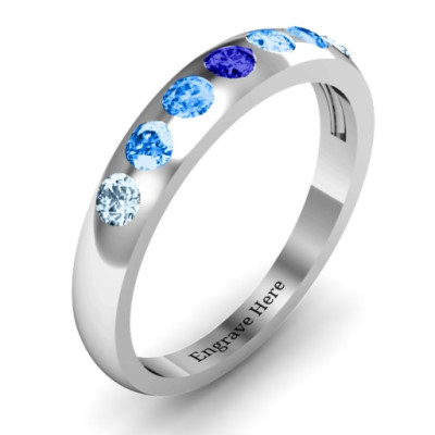 Gypsy Set Gemstone Belt Ring - The Name Jewellery™