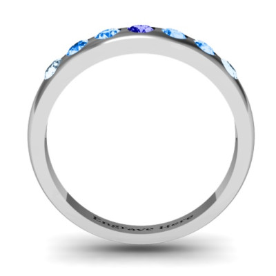 Gypsy Set Gemstone Belt Ring - The Name Jewellery™