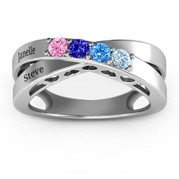 Across My Heart 4-Stone Ring - The Name Jewellery™