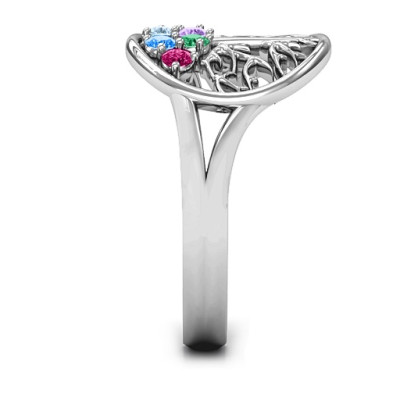 Always Around Love 6 Stone Family Tree Ring - The Name Jewellery™