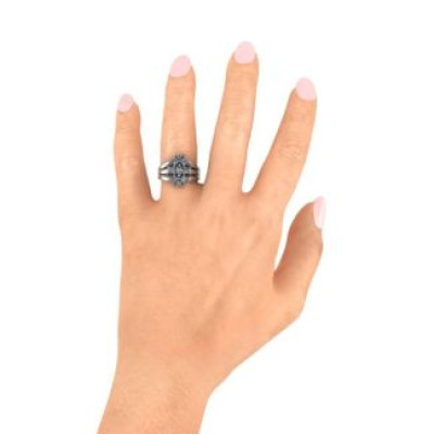 Arachna Centre Marquise and Princess Ring with Accents - The Name Jewellery™