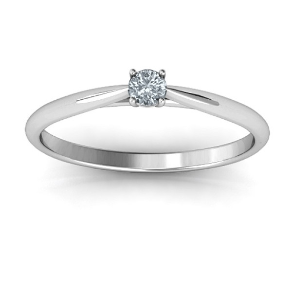 Classic Solitare Sparkle Ring - The Name Jewellery™
