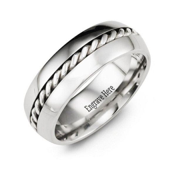 Cobalt Rope Ring - The Name Jewellery™
