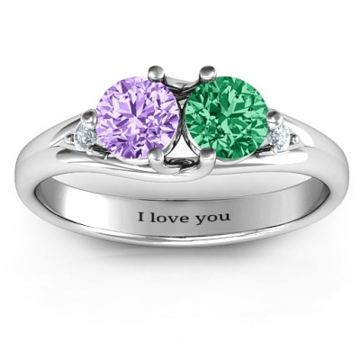 Darling Duo Double Gemstone Ring - The Name Jewellery™