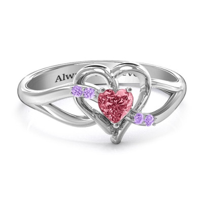 Endless Romance Engravable Heart Ring - The Name Jewellery™