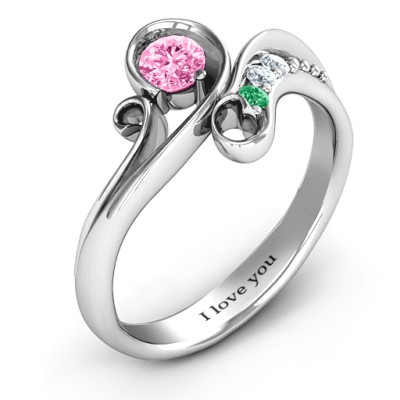 Family Flair Ring With 2-6 Birthstones - The Name Jewellery™