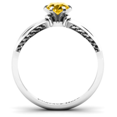 Fancy Split Shank Solitaire Ring - The Name Jewellery™
