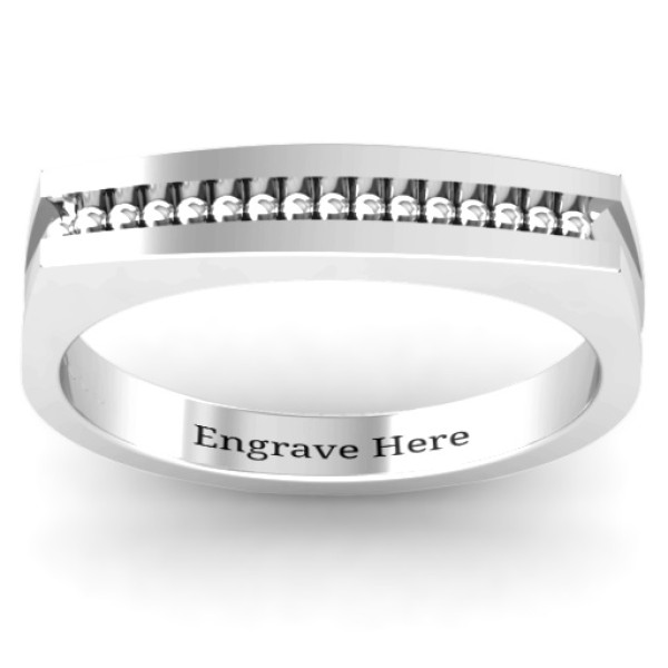 Fissure Beaded Groove Women's Ring - The Name Jewellery™