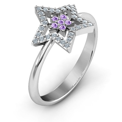 Floating Star with Halo Ring - The Name Jewellery™
