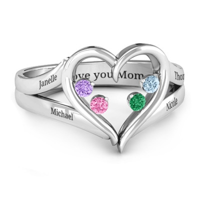 Forever In My Heart Birthstone Ring - The Name Jewellery™