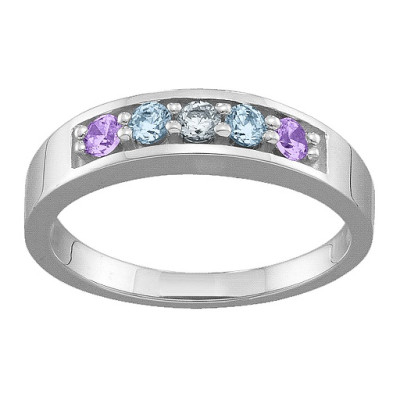 Geometric 3-6 Stones Ring - The Name Jewellery™
