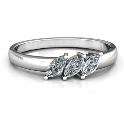 Grand Marquise Trio Ring - The Name Jewellery™