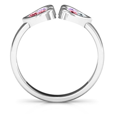 Heart To Heart Wraparound Ring - The Name Jewellery™