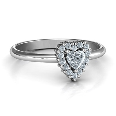 Heart with Halo Promise Ring - The Name Jewellery™