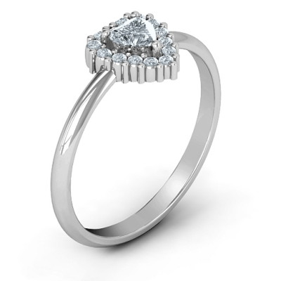 Heart with Halo Promise Ring - The Name Jewellery™