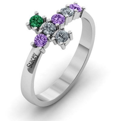 I Believe' Side Cross Ring - The Name Jewellery™