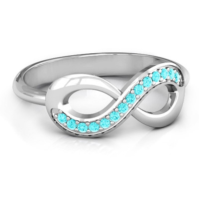 Infinity Ring with Single Accent Row - The Name Jewellery™