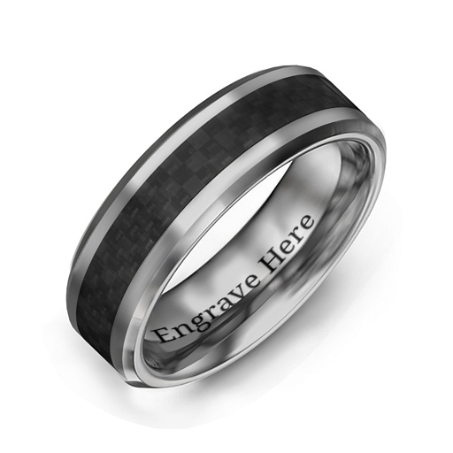 men-s-black-carbon-fiber-inlay-polished-tungsten-ring