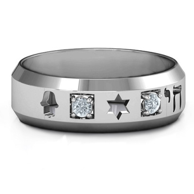 Men's Judaica Ring - The Name Jewellery™