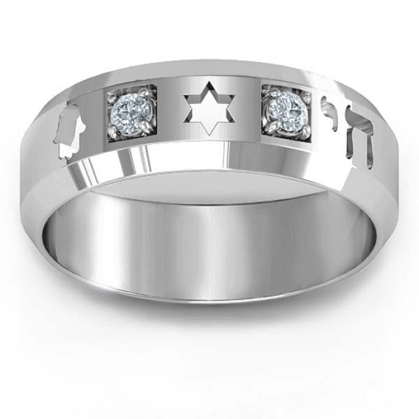 Men's Judaica Ring - The Name Jewellery™