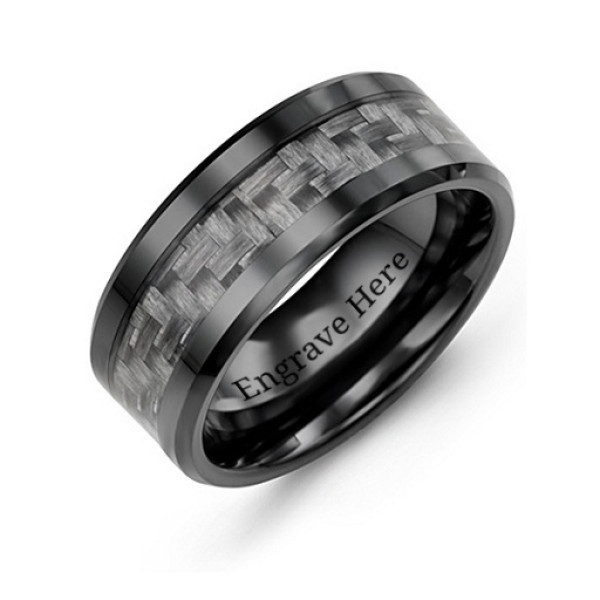 Men's Nightfall Ceramic Ring - The Name Jewellery™