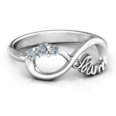 Mum's Infinite Love with Stones Ring - The Name Jewellery™