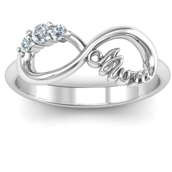 Mum's Infinite Love with Stones Ring - The Name Jewellery™