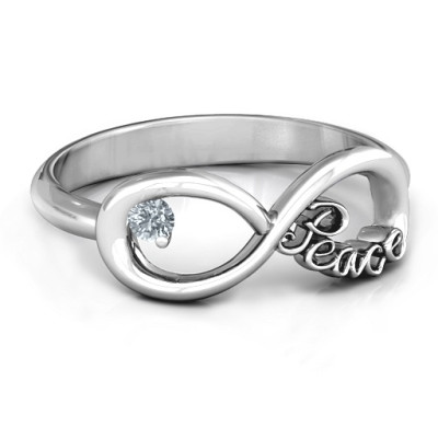 Peace Infinity Ring - The Name Jewellery™