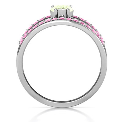Pear With Flair Ring with Accents - The Name Jewellery™