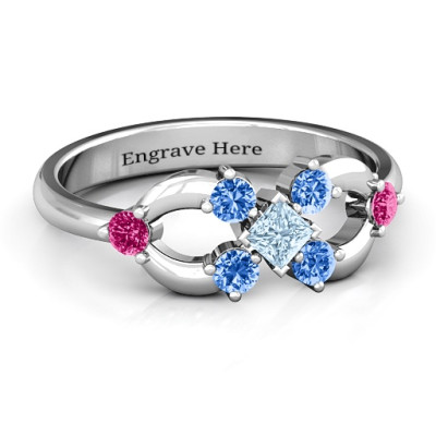 Princess Centre Infinity Ring - The Name Jewellery™