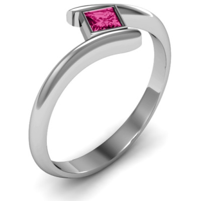 Princess Cut Bypass Ring - The Name Jewellery™