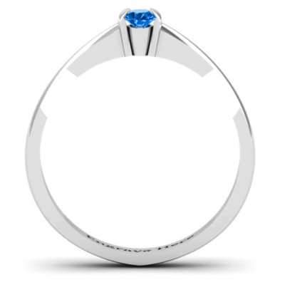 Semi Bezel Set Solitaire Ring - The Name Jewellery™