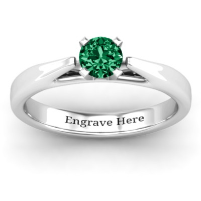Ski Tip Solitaire Ring - The Name Jewellery™