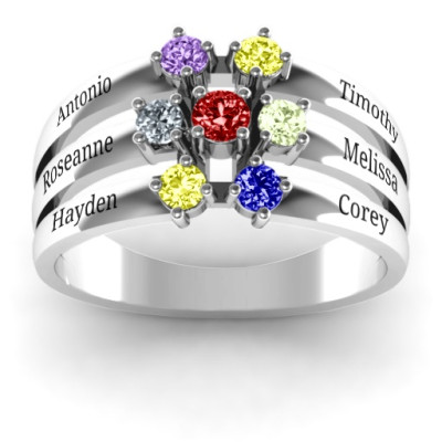 Spidra' Round Centre Ring - The Name Jewellery™