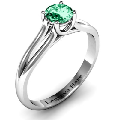 Split Shank Solitaire Ring - The Name Jewellery™