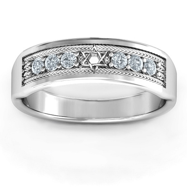 Star of David Band Ring - The Name Jewellery™