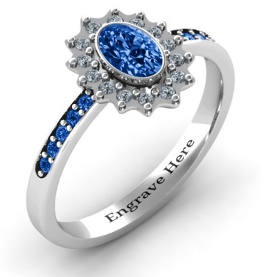 Starburst Ring with Stone Accents - The Name Jewellery™