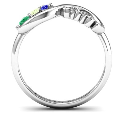 Sterling Silver 2-4 Stone Sisters Infinity Ring - The Name Jewellery™