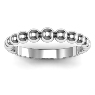 Sterling Silver Beaded Beauty Ring - The Name Jewellery™