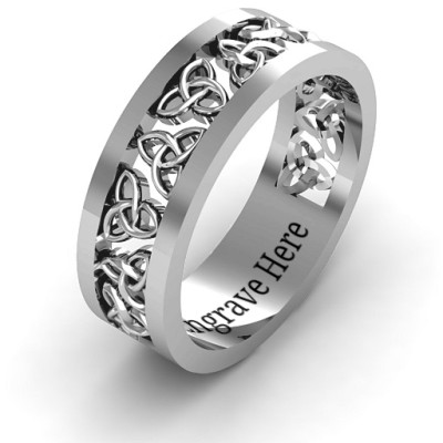 Sterling Silver Celtic Wreath Men's Ring - The Name Jewellery™