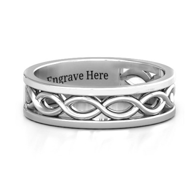 Sterling Silver Diadem Infinity Women's Ring - The Name Jewellery™