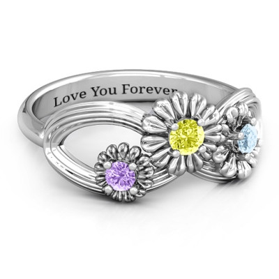 Sterling Silver Endless Spring Infinity Ring - The Name Jewellery™