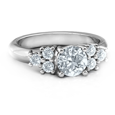 Sterling Silver Flourish Engagement Ring - The Name Jewellery™